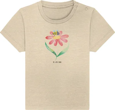 Produktbild von Mr. & Mrs. Panda Babyshirt Hummel Blume 0. - 6. Monat - Natural Raw - Geschenk, Hummeln, Baby Shirt, Lustige Sprüche, Öko T-Shirt, Wespe, , Baumwollshirt, Natur, Biene