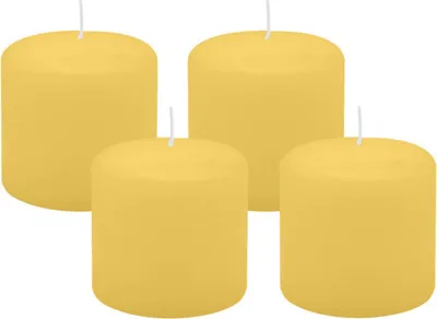 Produktbild von 4er Set Adventskranzkerzen Grapefruit Gelb Ø 60 x 60 mm