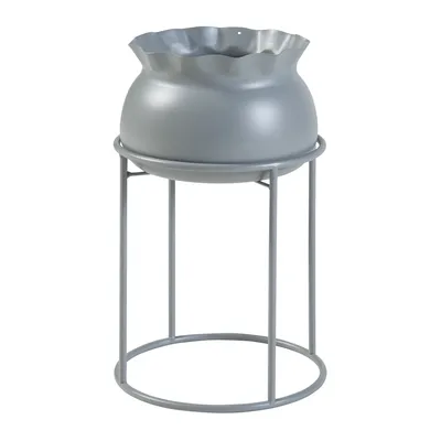 Image de Support pour plantes « Assen » avec pot en métal 38 x 23,5 cm, gris