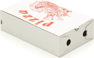 Produktbild von 2400 Pizzakartons 270 x 160 x 70 mm Pizzaschachteln Motiv Verpackungen weiß