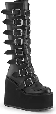 Produktbild von SWING-815 Damen Boots von DemoniaCult, Schwarz Matt , EU 36, US 6