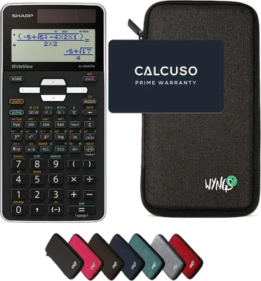 Produktbild von Sharp EL-W550TG inkl. WYNGS Schutztasche Dunkelgrau - Wissenschaftlicher Taschenrechner - Basic Set