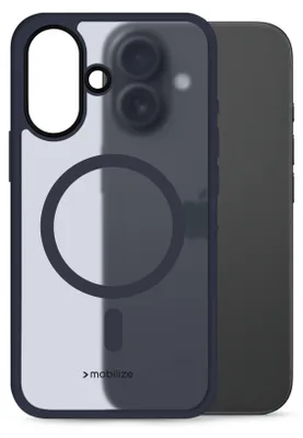 Image de Coque Mobilize Hybrid Pro pour iPhone 16 avec MagSafe, coque rigide résistante aux chocs - Bleu