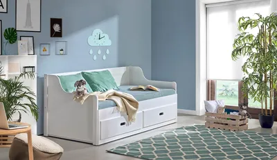 Obrázek produktu pro Rozkládací dětská postel 80x200 ETOKA - bílá borovice