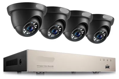Obrázok produktu pre Bezpečnostný systém - Kamerový systém - Súprava pre monitorovací systém - Monitorovacia kamera - Kúpola kamera - Rozlíšenie 1080p Full HD