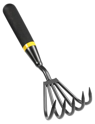 Imagen del producto de Cultivador manual rastrillo de jardín escardador - Acero inoxidable - Para suelo pesado - Para jardín y arriate
