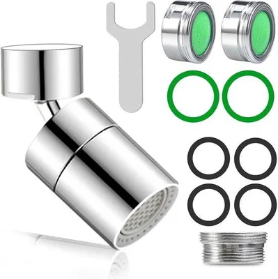 Produktbild von Drehbarer Wasserhahn mit 2 Strahlarten, Belüfter, für Küche und Bad