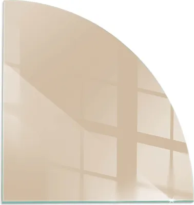 Produktbild von Farbe Beige – Glasbodenplatte für – Kaminofen – Kaminplatte Glas – Schutzglas – Funkenschutzplatte –Glasbodenplatte Feuerfeste – Hitzeschutzplatte – Bodenschutz aus Glas – 1/4 100x100 cm