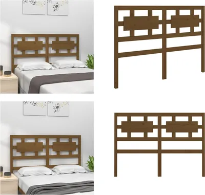 Produktbild von vidaXL Kopfteil Honigbraun 125,5x4x100 cm Massivholz Kiefer - Kopfteil - Kopfteile - Bettkopfteil - Holzkopfteil