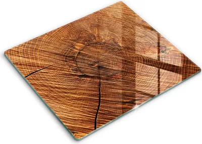 Produktbild von Abdeckung Glas - Küchenabdeckung - 60x52 cm - Abdeckplatte -Holzstruktur