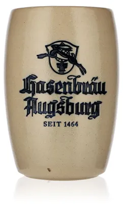 Produktbild von Hasenbräu Augsburg Bier Sammlerkrug Bierseidel Glas 0,67l Tonkrug