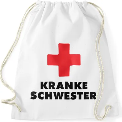 Produktbild von Turnbeutel Kranke Schwester von Moonworks® weiß unisize