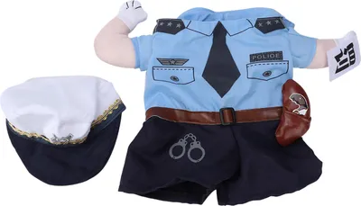 Obrázok produktu pre Polyester Cute Pet Halloween oblečenie Penalty polícia vzpriamený kostým šaty pre mačky psy (S)
