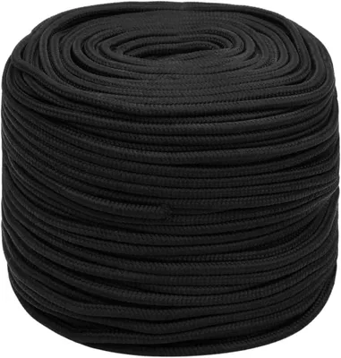 Produktbild von Ankerleine aus Polypropylen, geflochten, schwarz, 10 mm, 50 m