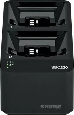 Produktbild von Shure SBC220, Freistehend, Kunststoff, Schwarz, Kontakt, Ladend, 220 - 240 V