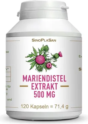 Zdjęcie produktu dla Ekstrakt z ostropestu plamistego 500 mg w kapsułkach 120 kapsułek
