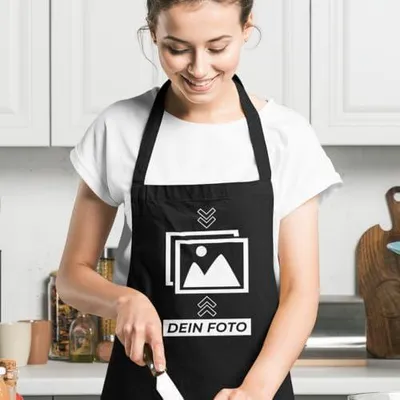Produktbild von Schürze Personalisiert - Kochschürze Herren Damen - Grillschürze für Männer - Grillzubehör Personalisierte Geschenke Männer - Geburtstagsgeschenk Grill Geschenke