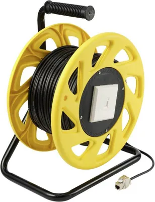 Produktbild von Renkforce RJ45 Netzwerk Kabeltrommel CAT 6a S/FTP 60 m Schwarz PUR-Mantel