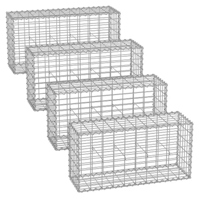 Obrázek produktu pro Sada 24 gabionů - kovové drátěné koše - kamenné koše - ocel - 100 x 50 x 30 cm