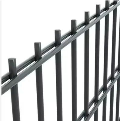 Produktbild von Doppelstabmattenzaun Höhe 203 cm 6/5/6 mm Anthrazit - 20 Zaun 21 Pfosten = 5000 cm