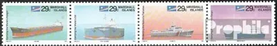Produktbild von Briefmarken Marshall-Inseln 1992 Mi 398-401 Viererstreifen (kompl.Ausg.) postfrisch Schiffe