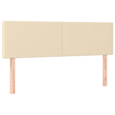 Image de vidaXL Têtes de lit 2 pcs. Crème 72x5x78/88 cm Tissu