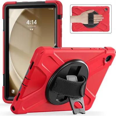 Produktbild von Samsung Galaxy Tab A9 Plus Hülle - Heavy Duty Case mit Ständer - Rot