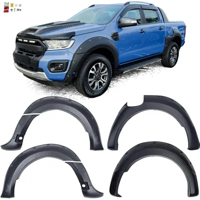 Für Ford Ranger T8 2019-2023 Radlauf Kotflügel Verbreiterung Radlaufblenden PDC in der Farbe von Carparts-Online GmbH