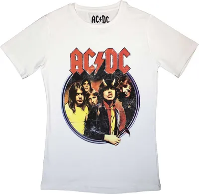 Produktbild von AC/DC Highway To Hell Circle White M Damen T-Shirt