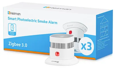 Obrázok produktu pre Inteligentný detektor dymu s fotoelektrickým senzorom, vyžaduje Zigbee 3.0 hub, 3 kusy