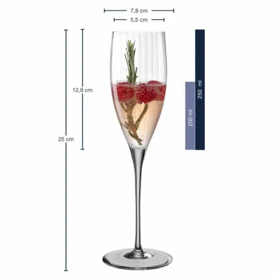 Image de Leonardo Verre à champagne Poesia, verre à champagne, flûte à champagne, champagne, verre cristallin, gris, 250 ml, 022381