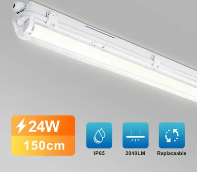 Obrázek produktu pro Jopassy LED světlo odolné proti vlhkosti koupelnové světlo denní světlo dílenské světlo koupelnové světlo IP65 150cm studená bílá 1X