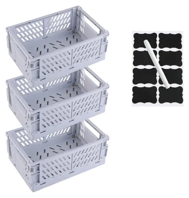 Obrázek produktu pro Sada 3 skládacích úložných boxů pro kuchyň a kancelář