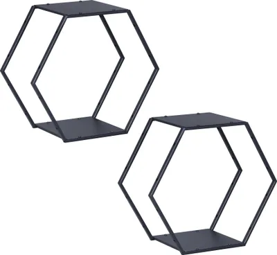 Produktbild von Regalset 'Tand' 2-tlg. Standregal erweiterbar 32 x 37 x 19 cm Stahl Schwarz