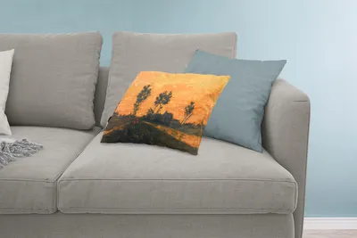 Produktbild von MuchoWow® Zierkissen Sofakissen Wohnzimmer Dekokissen 60x40 cm Landschaft bei Sonnenuntergang - Vincent van Gogh - Kopfkissen - Polster mit Foto