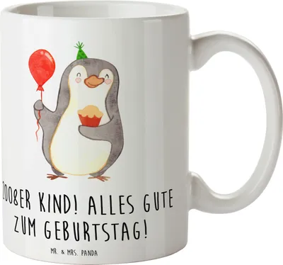 Produktbild von Mr. & Mrs. Panda Becher 2008 Geburtstag - Weiß - Geschenk, Kaffeepott, 2008er Kind, Teetasse, Tasse, herzliche Geburtstagsgrüße, schöne, Geburtstagswünsche, Pott, Alter