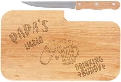 Produktbild von Holzschneidebrett mit Gravur 26x15cm für Papa