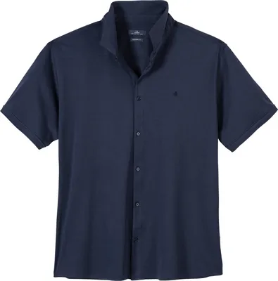 Produktbild von Ragman Softknit Poloshirt durchgeknöpft navy XXL