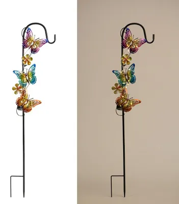 Produktbild von Schmetterling Solarleuchte 2er Set, dekorative LED Gartenstecker für Außen, wasserdichte Gartendeko für Garten, Balkon & Terrasse