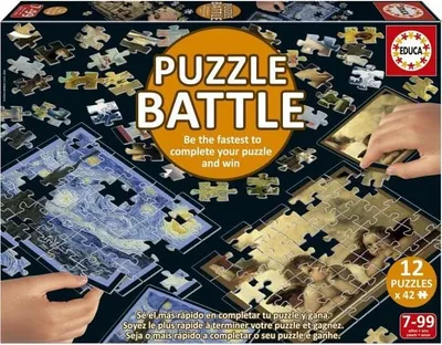 Image de Puzzle Battle Art EDUCA, 12 Puzzles, 42 Pièces Chacun, Thème Art, Pour Enfants 7+ Ans