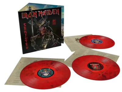 Produktbild von Iron Maiden: Senjutsu (180g) (Limited Indie Edition) (Red & Black Marbled Vinyl) - (LP / S)