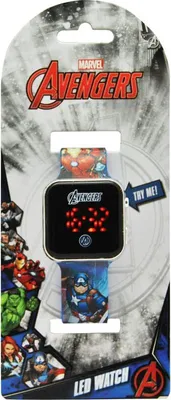 Zdjęcie produktu dla Zegarek LED Marvel Avengers dla dzieci, regulowany pasek