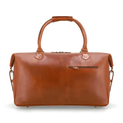 Produktbild von Buckle & Seam Leder Weekender Linwood - Cognac / Blau
