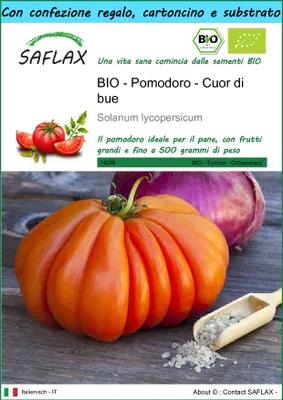 Immagine prodotto di SAFLAX Set regalo -- Pomodoro - Cuor di bue - 10 semi - Solanum