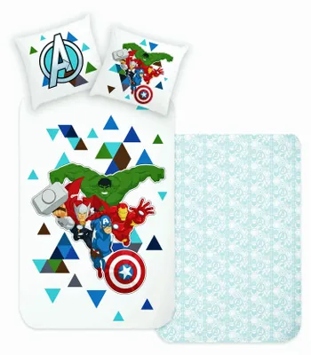 Produktbild von JACK Renforcé Wende Bettwäsche 2 tlg. 135x200cm Disney Avengers Captain America Hulk Bunt Reißverschluss
