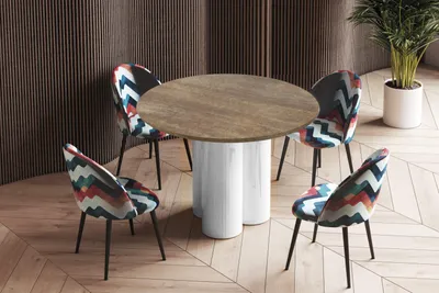 Produktbild von Design Esstisch Tisch HRE-111 rund Hochglanz Esszimmer 100 x 75 cm