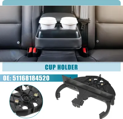 Image de Voiture Arrière Tasse Support Insert 51168184520 Tasse Boisson Support Noir