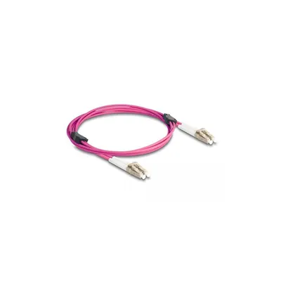 Productafbeelding van DELOCK 2 meter glasvezel netwerkkabel voor netwerkapparatuur, switch, mediaconverter - Tweede aansluiting: 1 x LC Duplex - LSZH - Violet