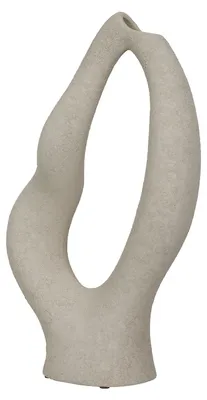 Image de Gilde, vase décorative "Milan", céramique, gris clair, lot de 2, L. 10 cm, l. 28 cm, H. 40 cm. Référence : 57500 4063387575000