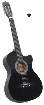 Immagine prodotto di vidaXL Chitarra occidentale Cutaway con 6 corde nera 38"